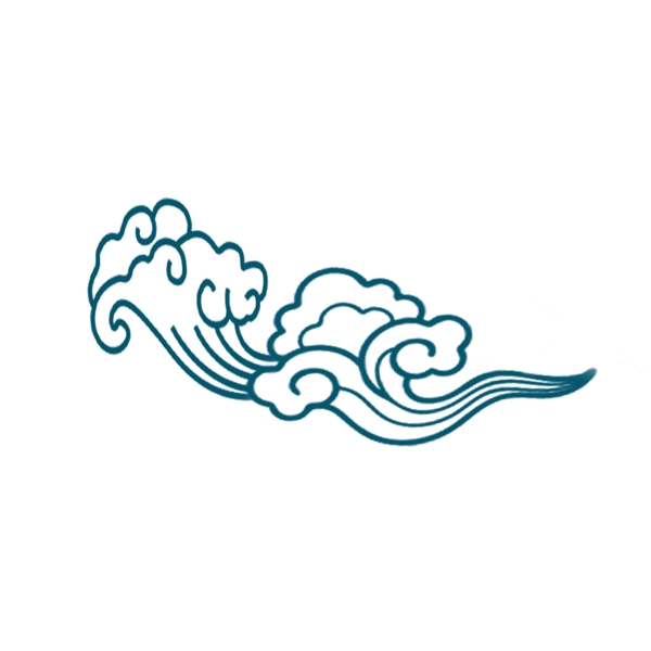 藍(lán)色大氣簡(jiǎn)約云紋效果元素