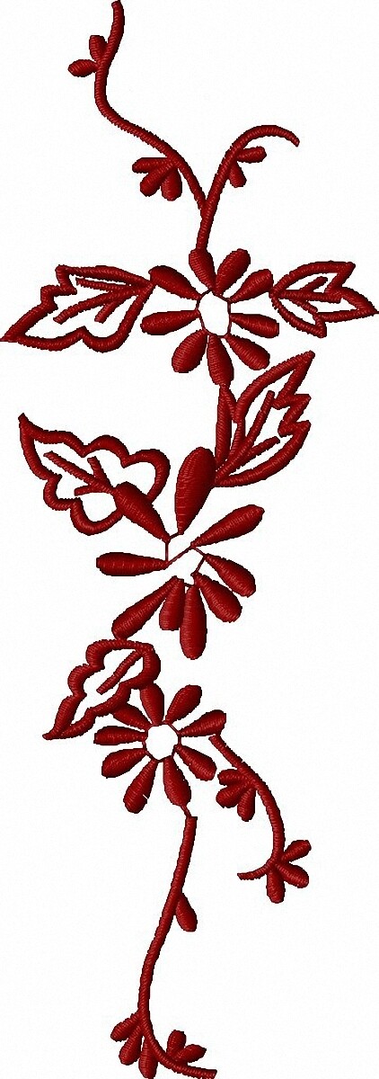绣花植物花卉藤蔓花纹家纺免费素材