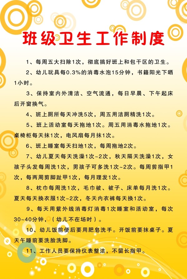 班級衛(wèi)生工作制度圖片