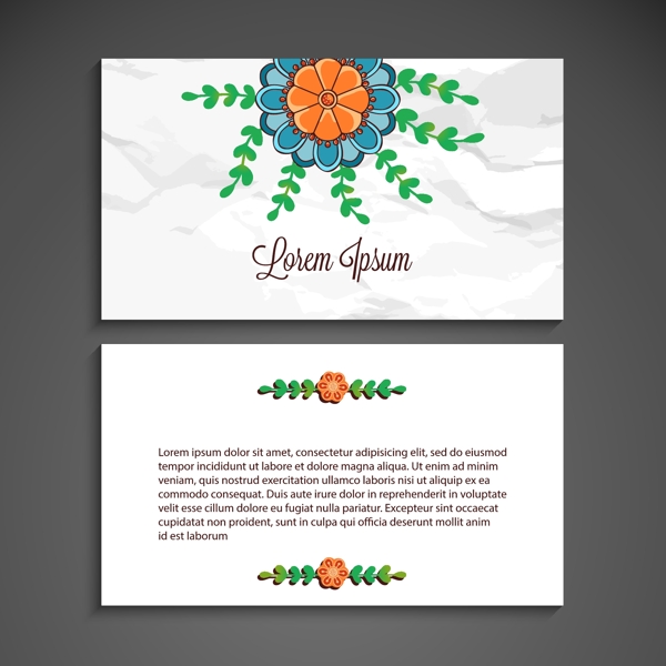 花卉卡片设计