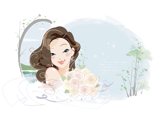 手繪美女
