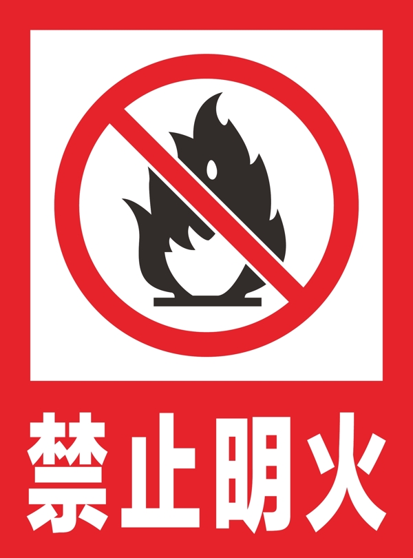 禁止明火安全标识牌警示牌