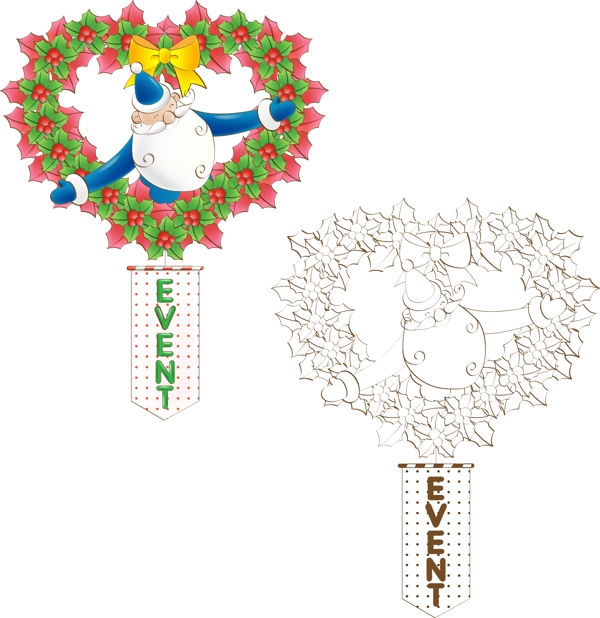 卡通花環(huán)素材設(shè)計