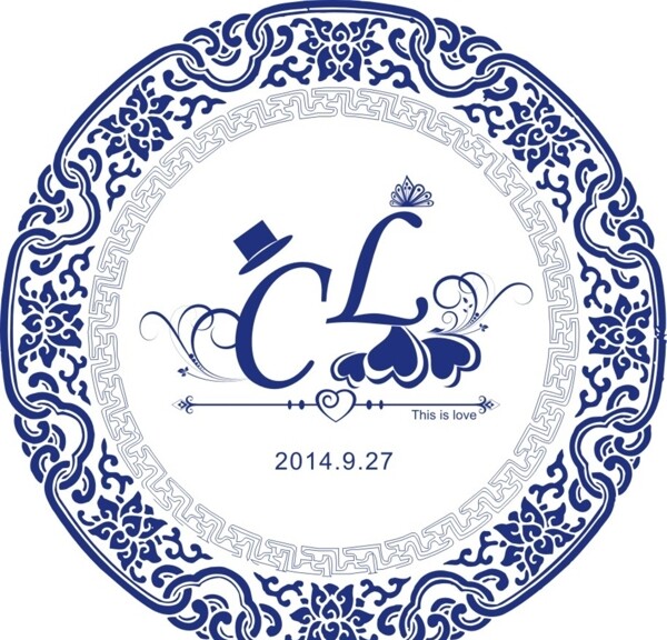 青花瓷主題logo圖片