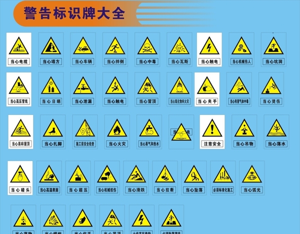 警告標(biāo)識大全圖片