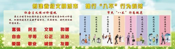 核心價(jià)值觀八不規(guī)范