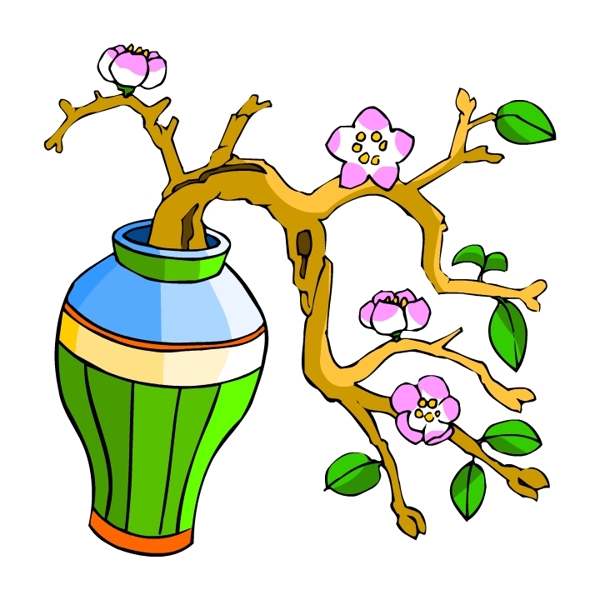 花卉古典插畫