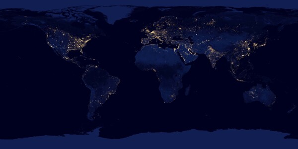 地球灯光夜景图片
