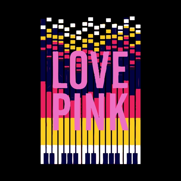 LOVEPINK鋼琴格子圖片
