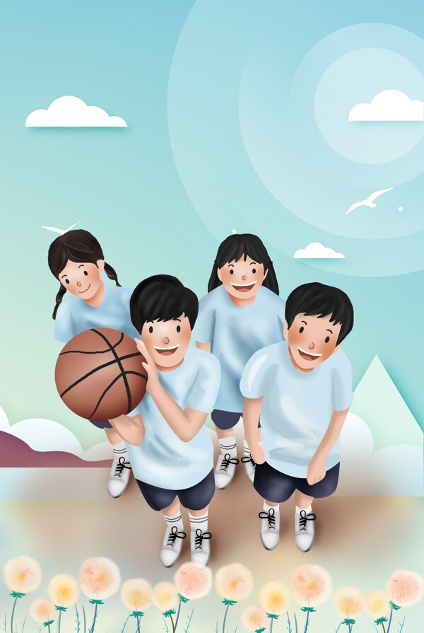 体育运动篮球海报