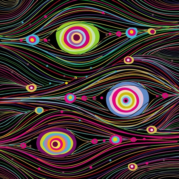 孔雀羽毛背景矢量素材3