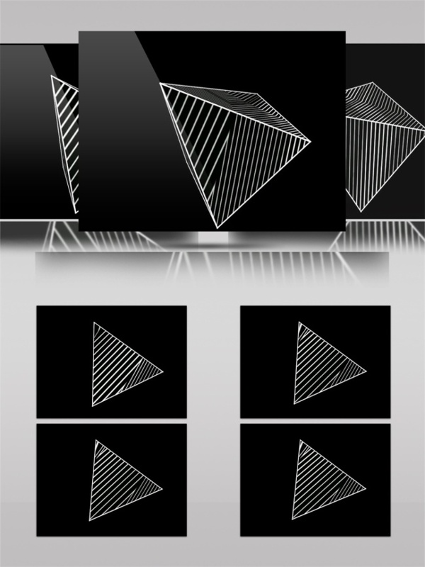 黑白光束金字塔动态视频素材