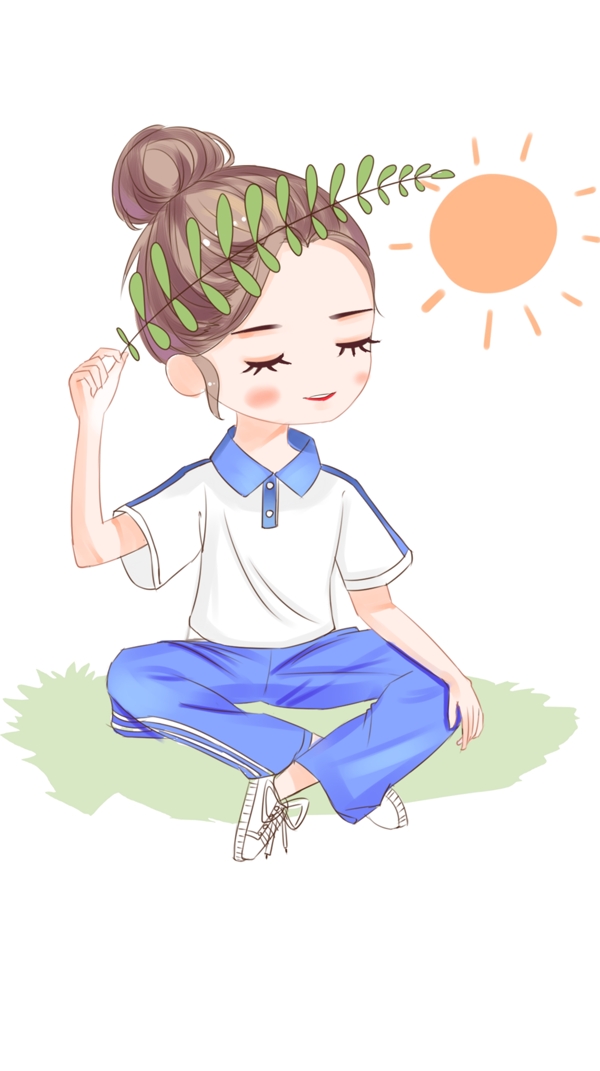 穿校服的小女孩