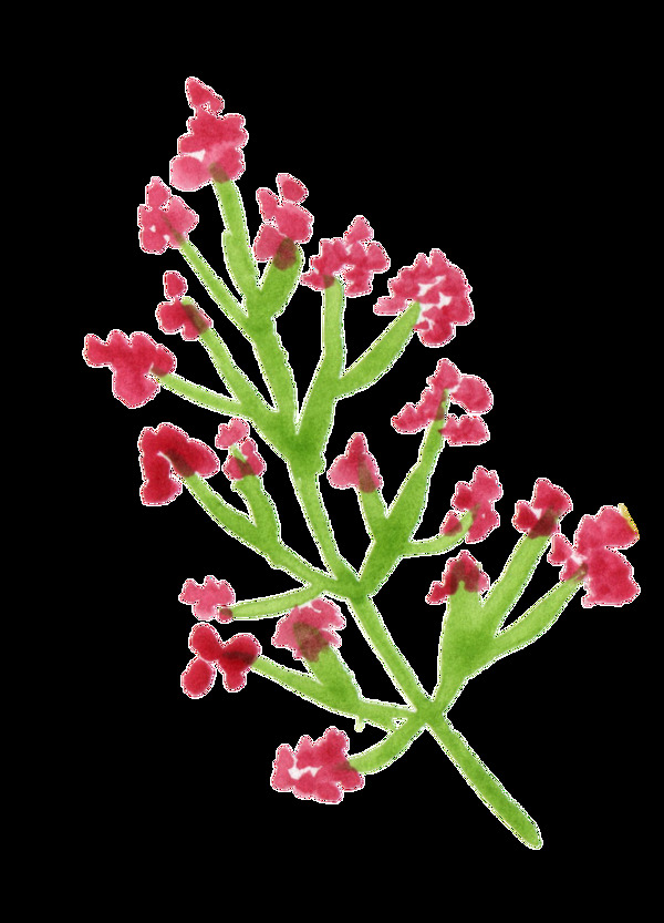 燦粉枝葉透明裝飾素材