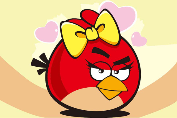 愤怒的小鸟羞涩数字图片