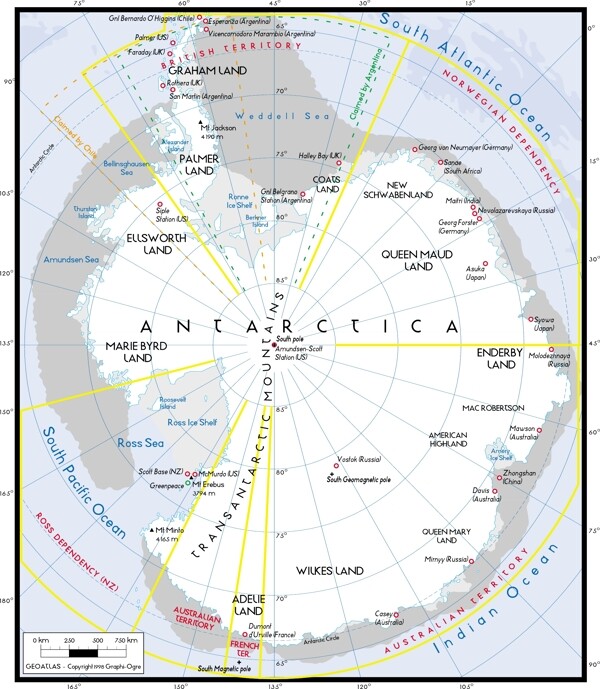 南极地图矢量