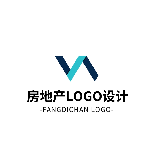 簡約大氣創(chuàng)意房地產(chǎn)logo標志設(shè)計