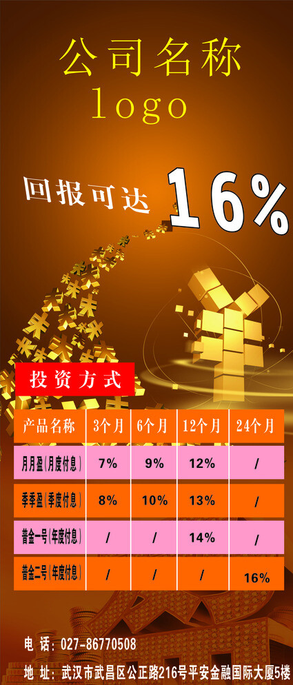 金融公司展架圖片