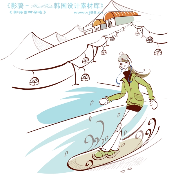 城市時尚生活矢量人物AI0177