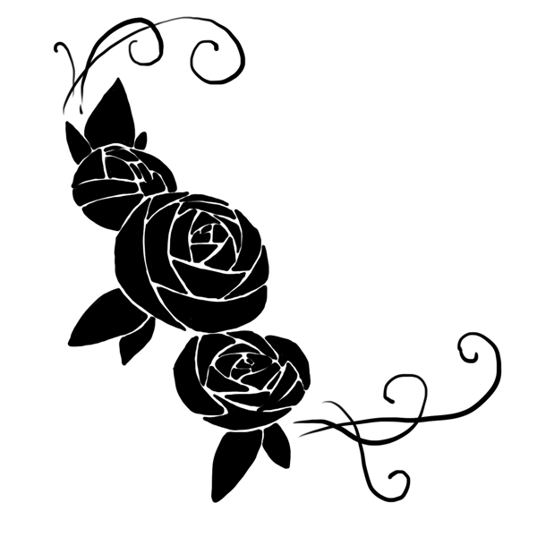 一朵盛开的黑色花儿