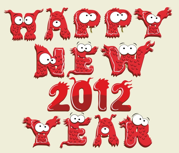 2012卡通惡搞字母
