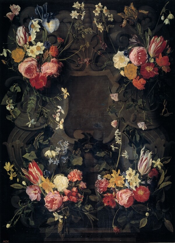 SeghersDanielGuirnalda17Century花卉水果蔬菜器皿靜物印象畫派寫實(shí)主義油畫裝飾畫