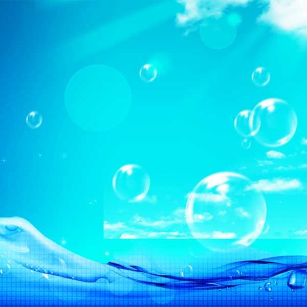 藍(lán)色水花氣泡背景