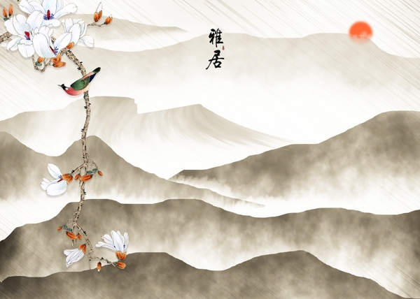 新中式背景墻