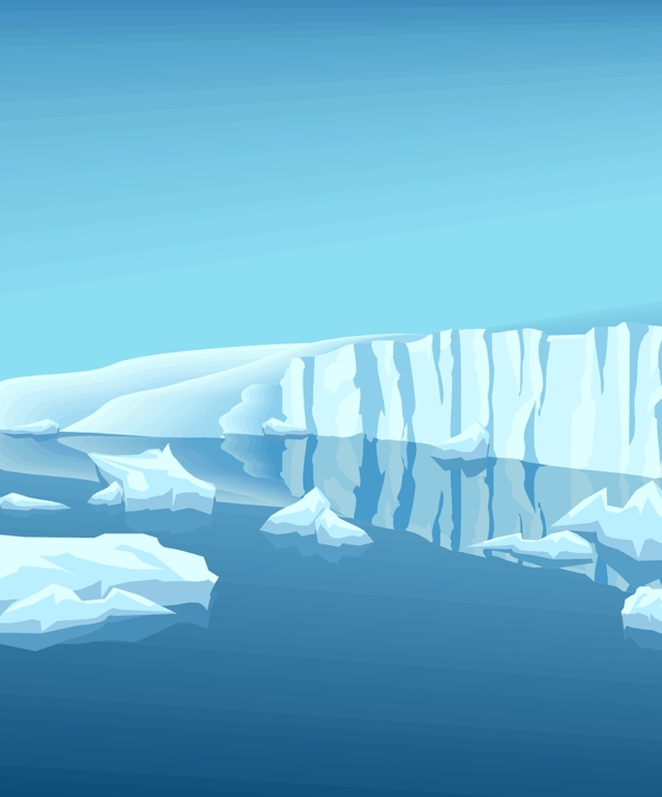 矢量雪景插畫11