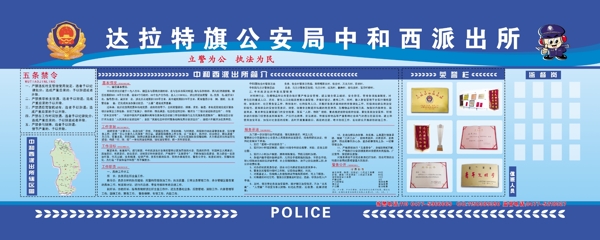 派出所展板圖片