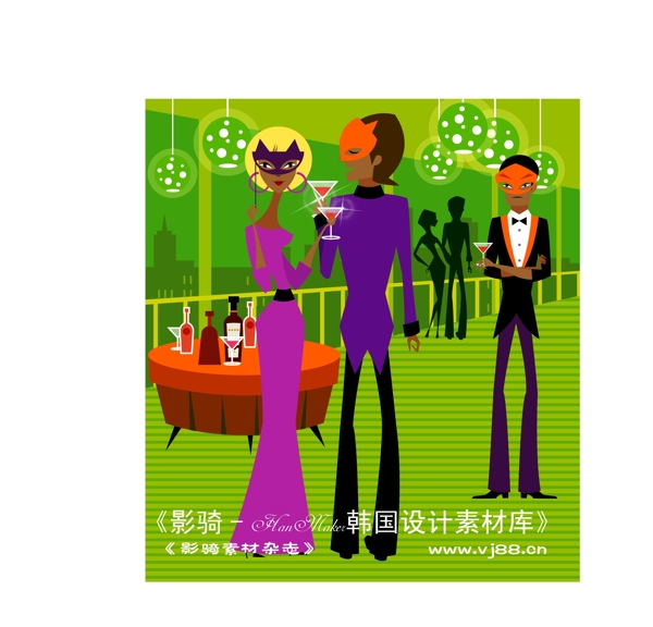 時(shí)尚人物女性休閑矢量AI0248