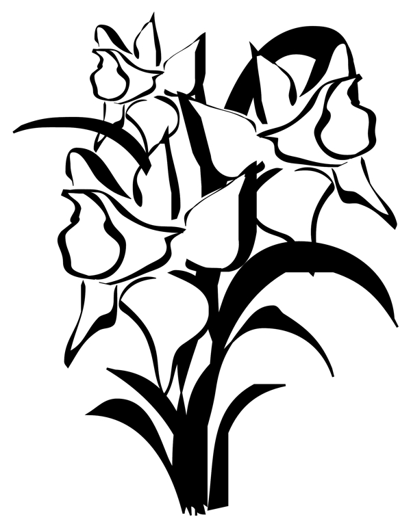 花朵花草鮮花矢量EPS格式0950