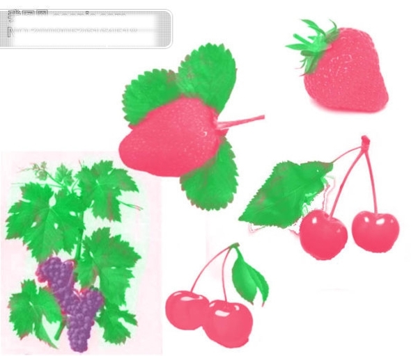 水果草莓樱桃葡萄笔刷