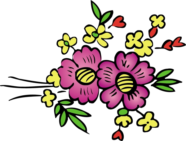 韓國精美花草圖案矢量圖075