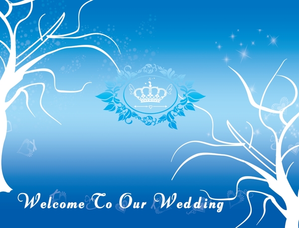 蓝色婚礼背景图片