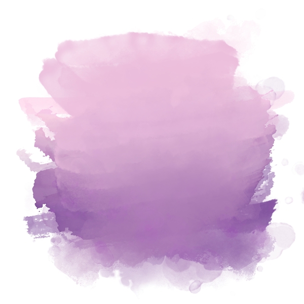 紫色水彩喷溅墨迹