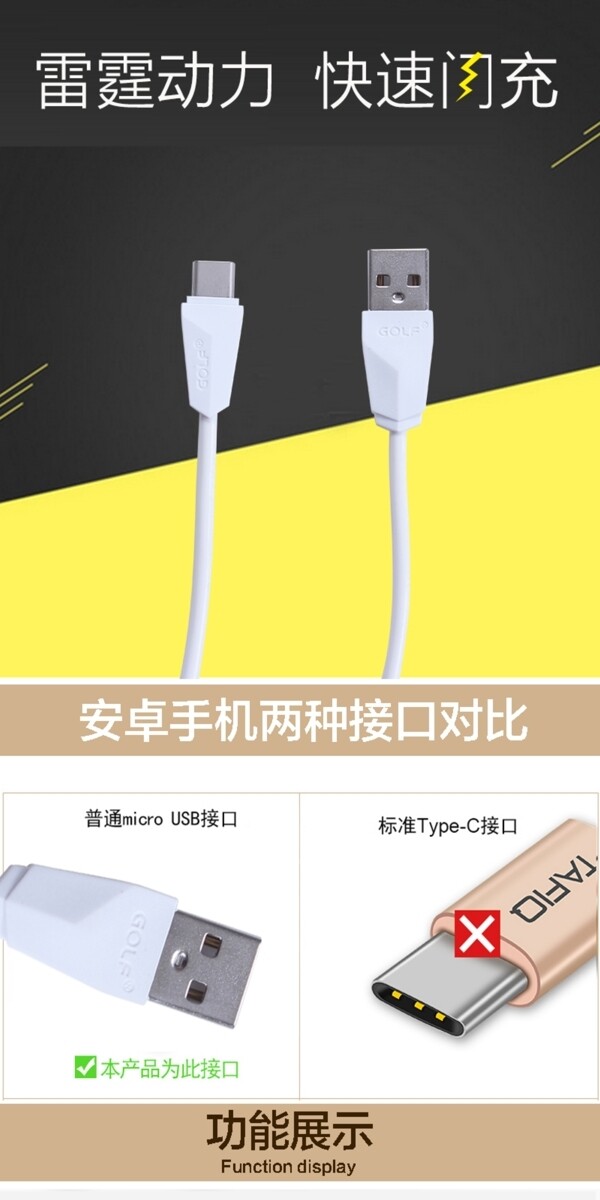 數據線詳情頁淘寶電商數碼