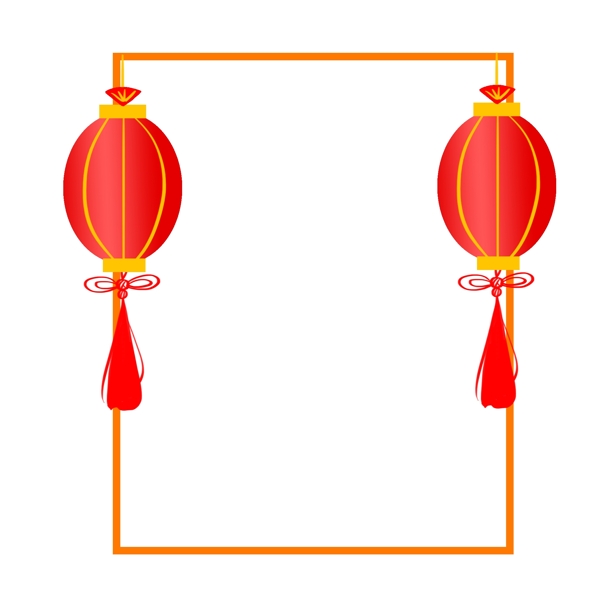 燈籠邊框中國(guó)風(fēng)邊框