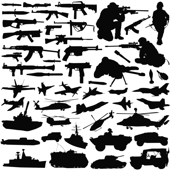 軍事剪影圖片