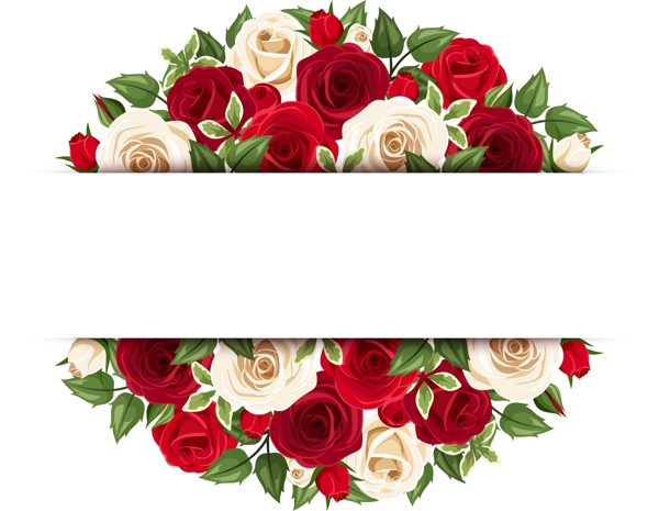 红白玫瑰花环