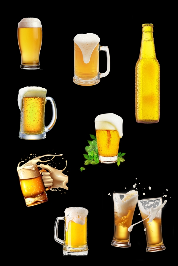 啤酒饮品元素