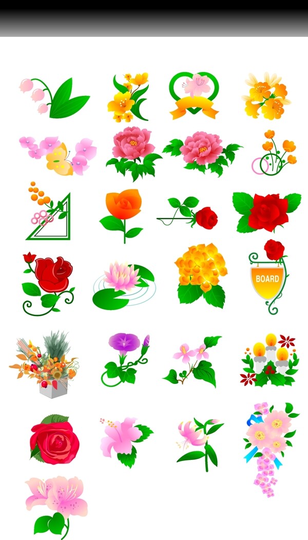 花卉矢量素材圖片