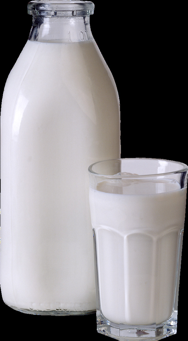玻璃瓶子牛奶免抠png透明图层素材