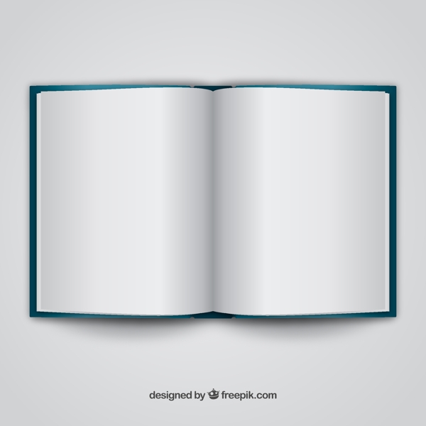 對(duì)開(kāi)的空白書(shū)設(shè)計(jì)矢量素材