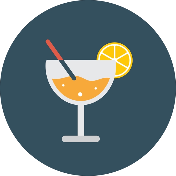 扁平橙汁app图标