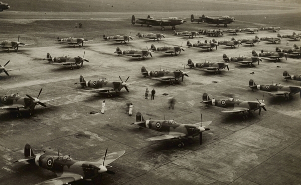 二战黑白战机照片