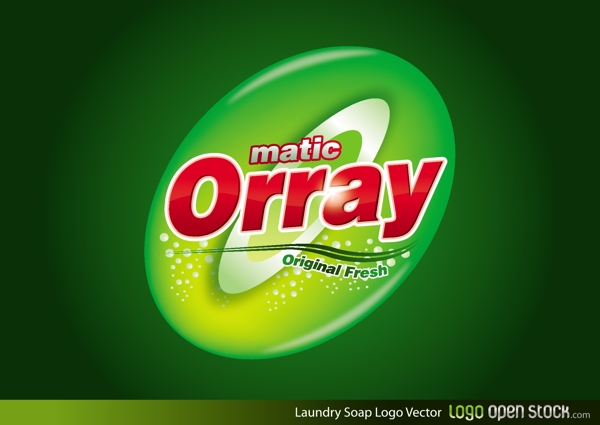 品牌泡沫洗衣皂的标志矢量图标背景