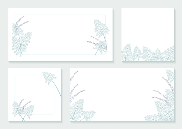 淡彩植物花卉卡片
