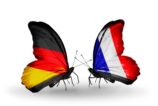 德国国旗与蝴蝶国旗图片