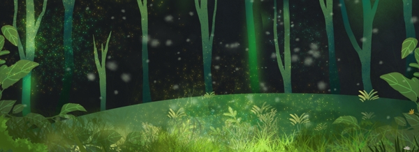 萤火虫森林背景图片
